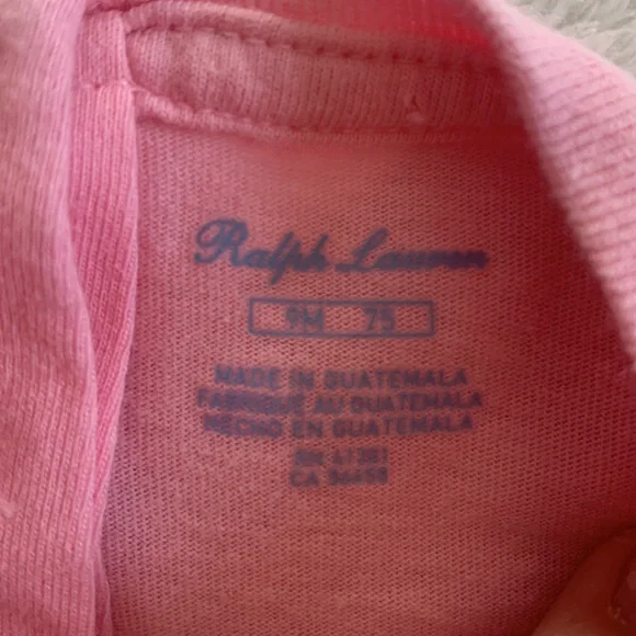 Ralph Lauren Pink POLO T-shirt Dress 9M EUC - Picture 5 of 10
